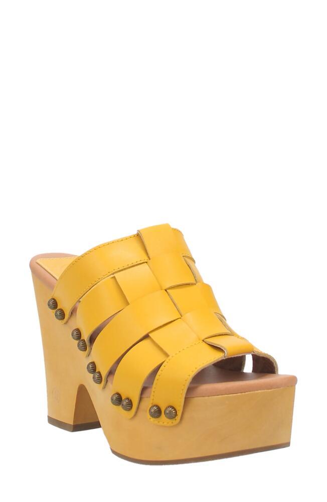 Dingo Dagwood Platform Slide Sandal in Yellow Cover