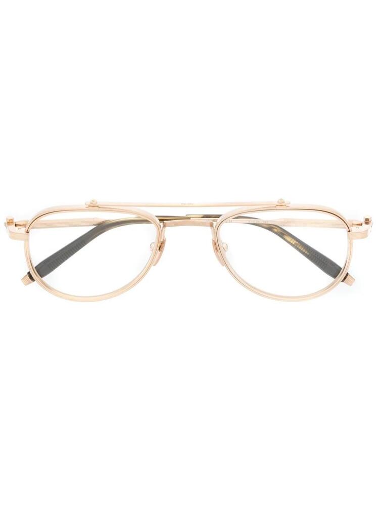 Akoni Callisto round-frame optical glasses - Gold Cover