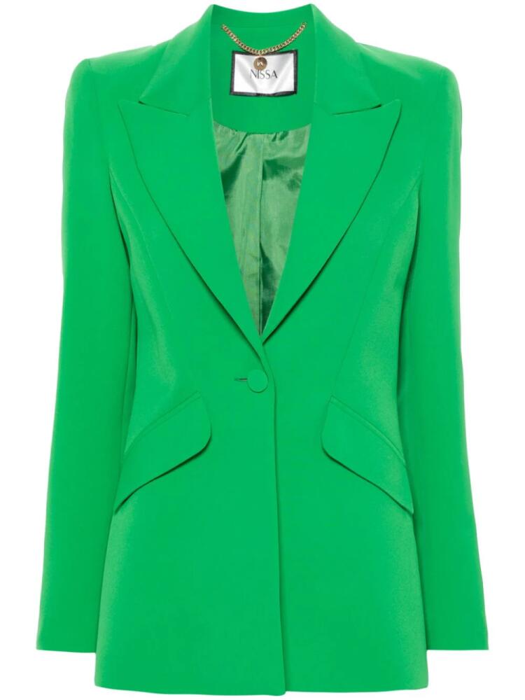 NISSA single-breasted blazer - Green Cover