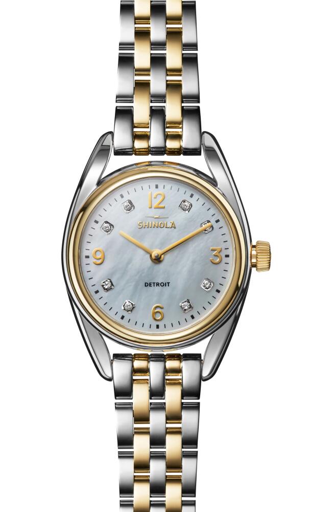 Shinola Derby Diamond Bracelet Watch, 30.5mm in White Cover