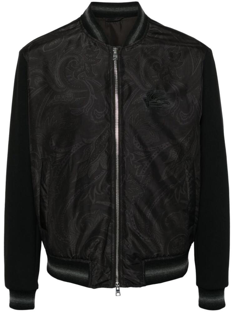 ETRO Pegaso-embroidered bomber jacket - Black Cover