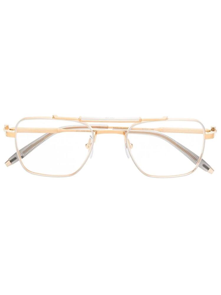 Akoni square-frame optical glasses - Gold Cover