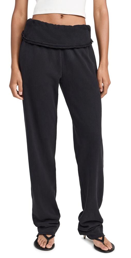 Sami Miro Vintage Fold Over Sweatpants Black Cover