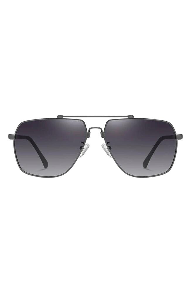 Fifth & Ninth East 62mm Polarized Aviator Sunglasses in Black/Black Cover