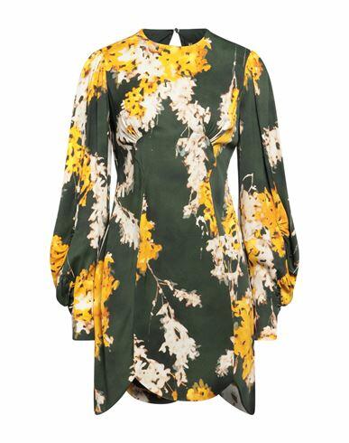 Del Core Woman Mini dress Dark green Viscose, Acetate, Silk Cover