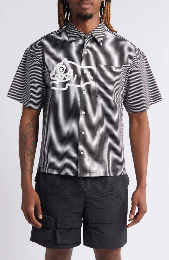 ICECREAM Arcade Short Sleeve Button-Up Shirt in Black Cover