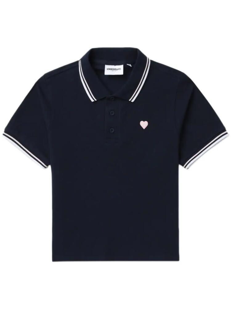 CHOCOOLATE logo-embroidered polo shirt - Blue Cover