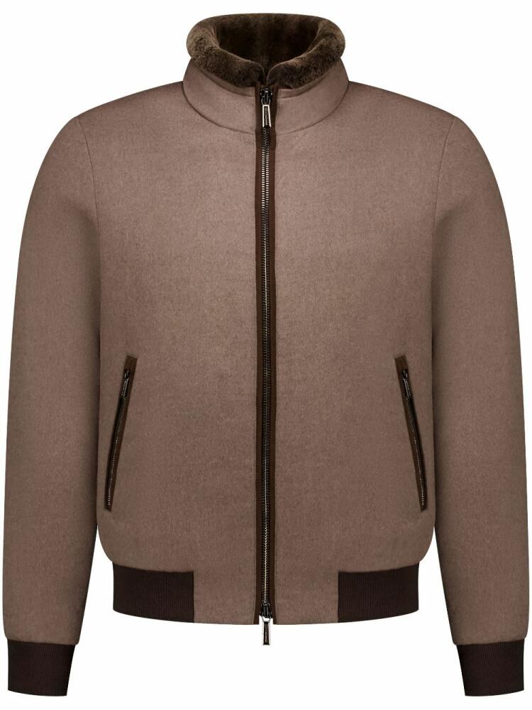 Moorer Bellatti-LS9 bomber jacket - Brown Cover