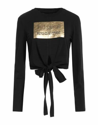 Just Cavalli Woman T-shirt Black Cotton Cover