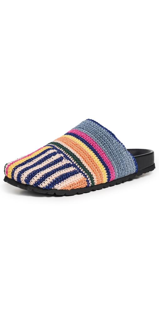 STAUD Dia Slides Multi Bayadere Stripe Cover