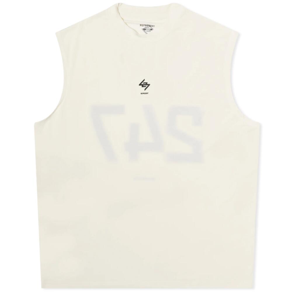 Represent Men's 247 Oversized Tank in Flat White Cover