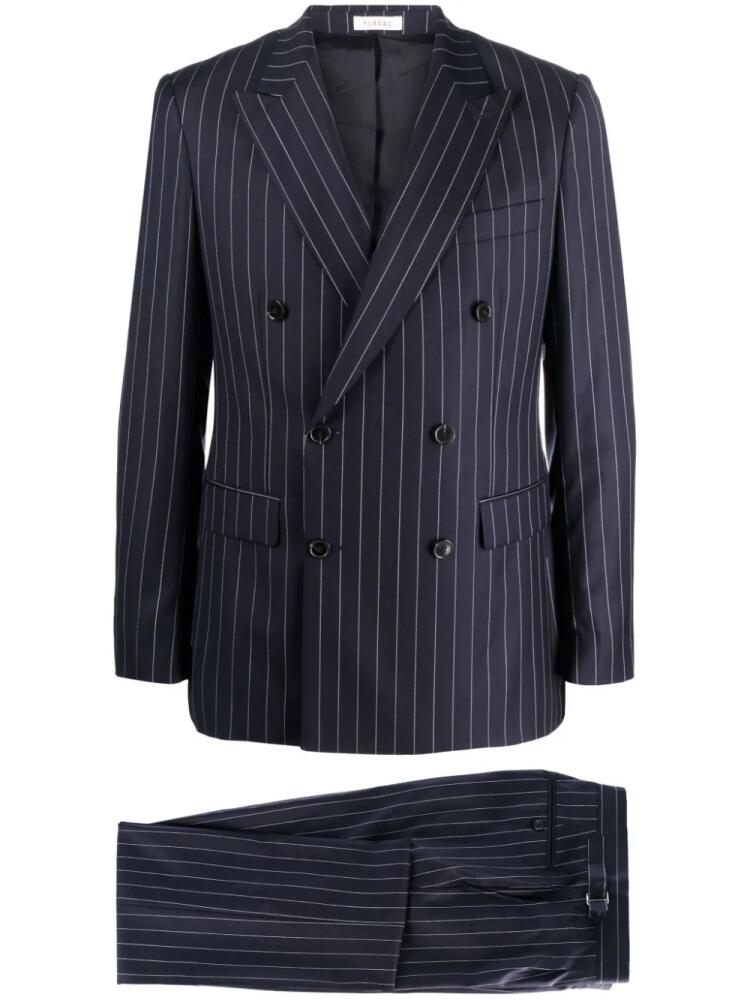 FURSAC pinstripe-print double-breasted suit - Blue Cover