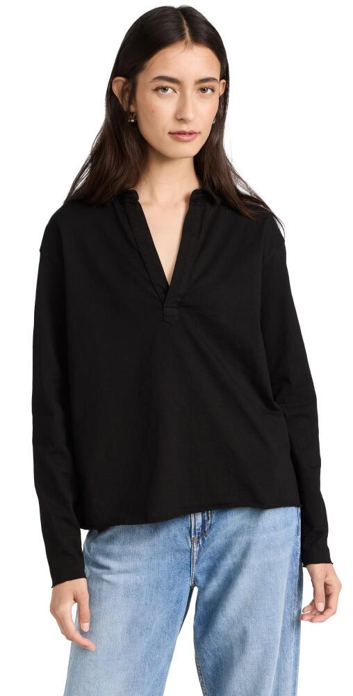 Frank & Eileen Popover Henley Tee Black Cover