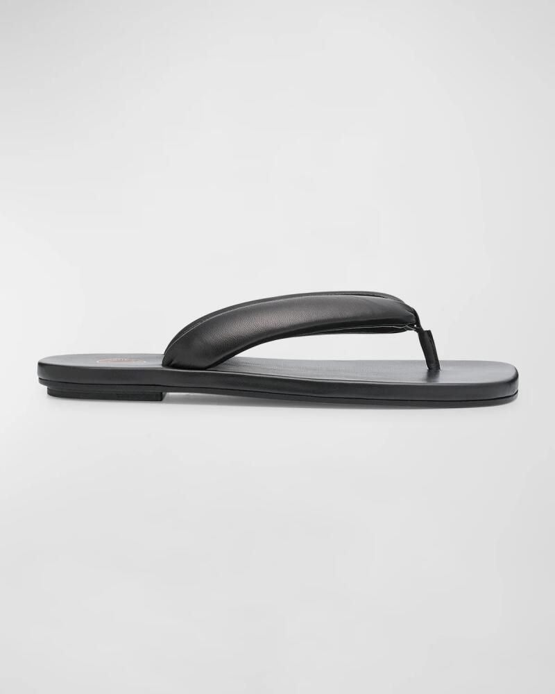 Dries Van Noten Men's Padded Leather Thong Sandals Cover