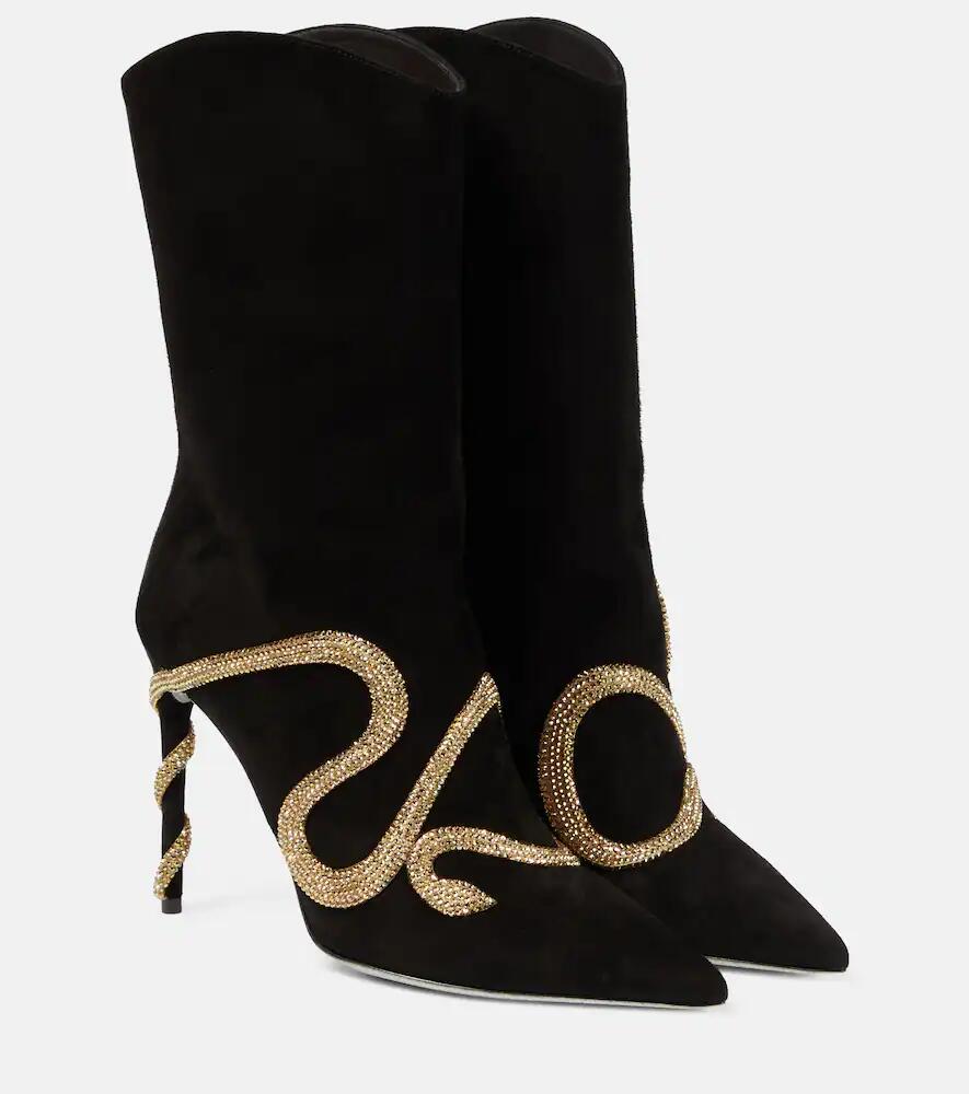 Rene Caovilla Morgana embellished suede boots Cover