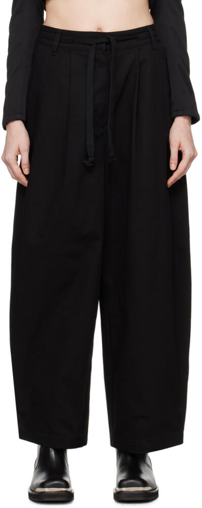 OPEN YY Black Wide Leg Pleated Trousers Cover