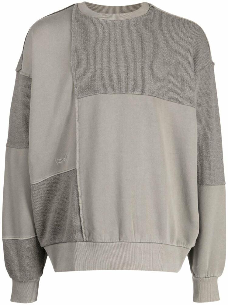 izzue two-tone panelled sweatshirt - Grey Cover