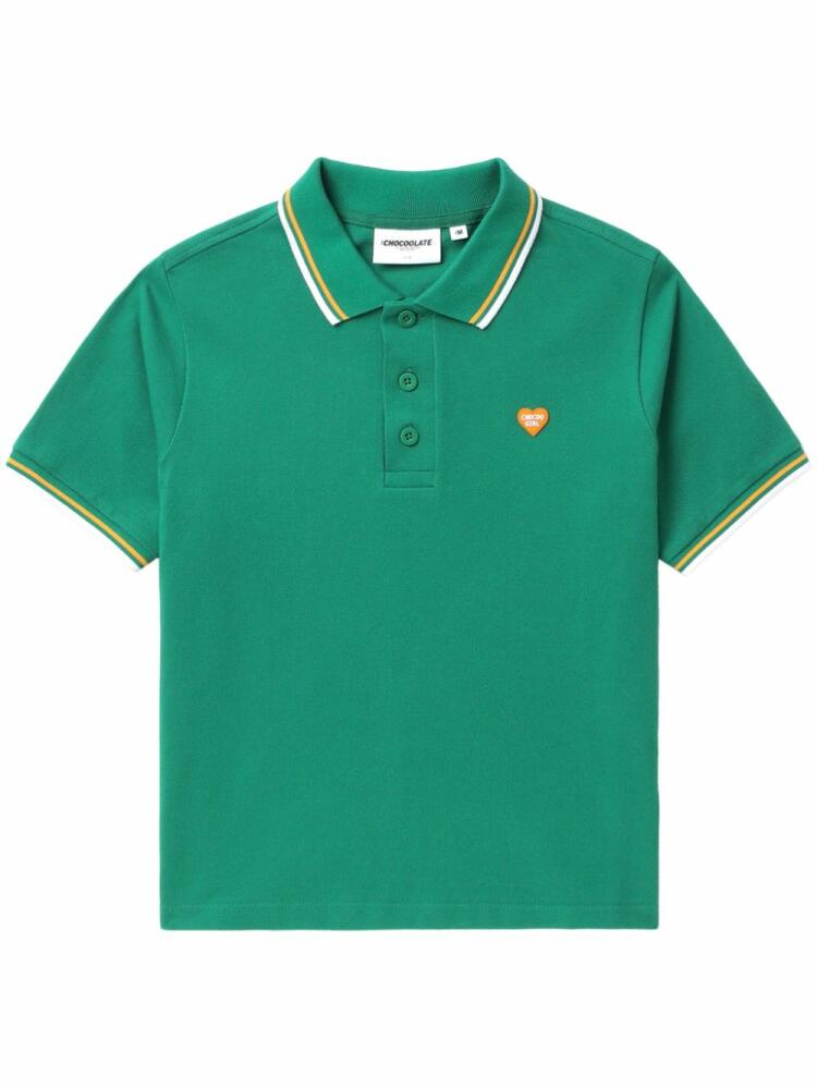 CHOCOOLATE logo-appliqué polo shirt - Green Cover