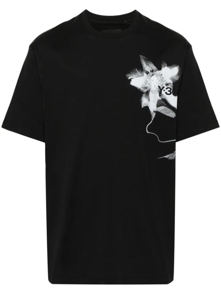 Y-3 graphic-print cotton T-shirt - Black Cover