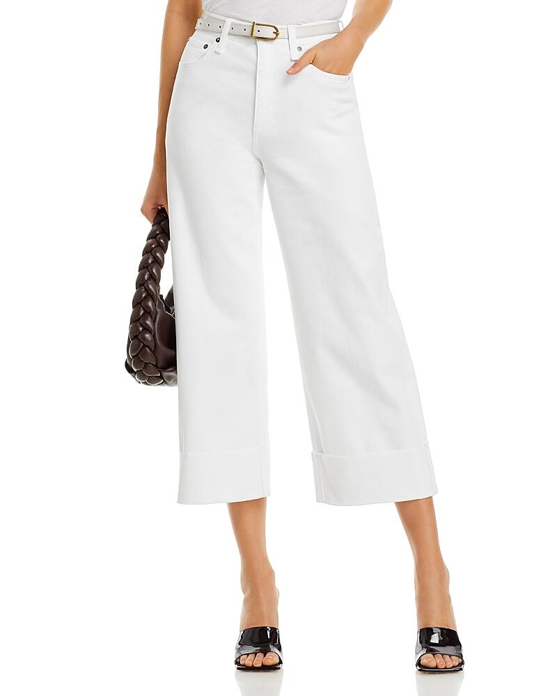 rag and bone Andi High Rise Wide Leg Jeans in White Cover