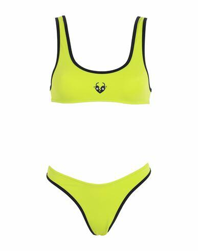 Gcds Woman Bikini Acid green Polyamide, Elastane Cover