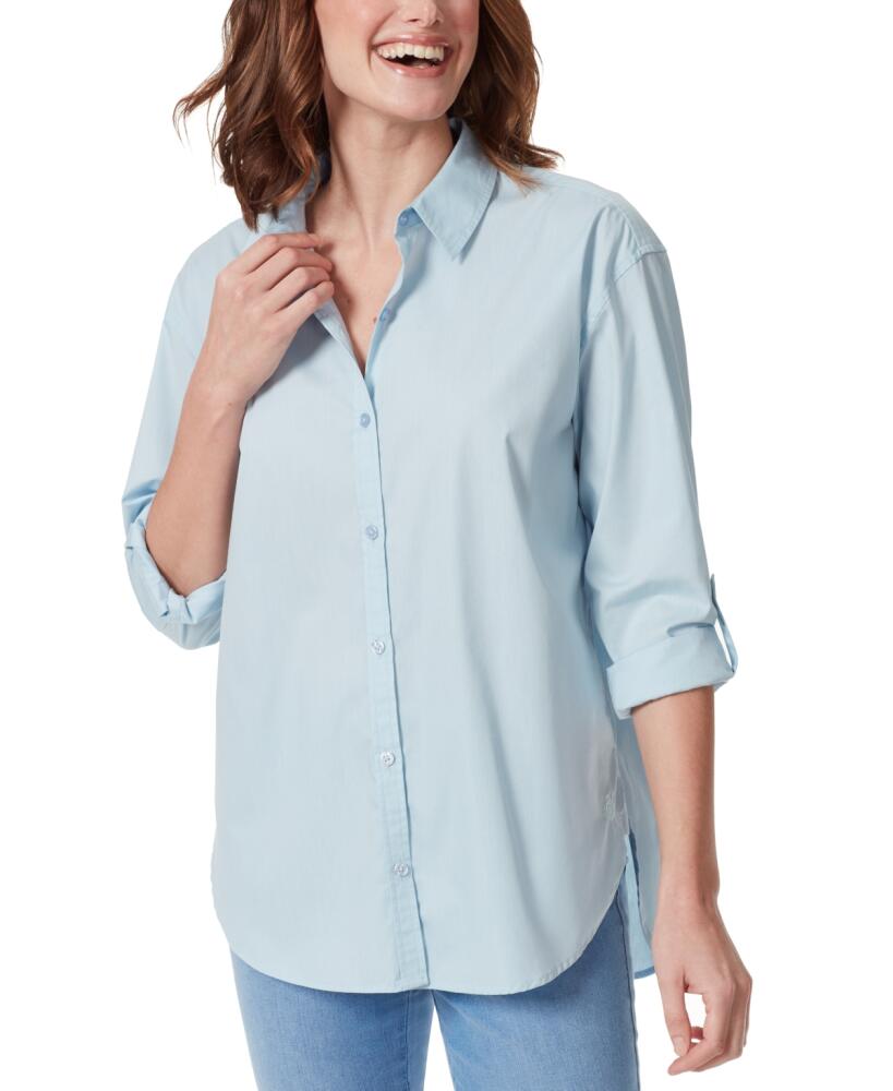 Gloria Vanderbilt Women's Amanda Button-Front Shirt - Pale Sky Cover