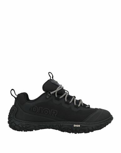 Dior Homme Man Sneakers Black Rubber, Textile fibers Cover