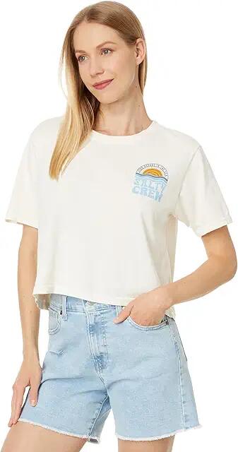 Salty Crew Sundown Crop Tee (Off White) Women's Clothing Cover