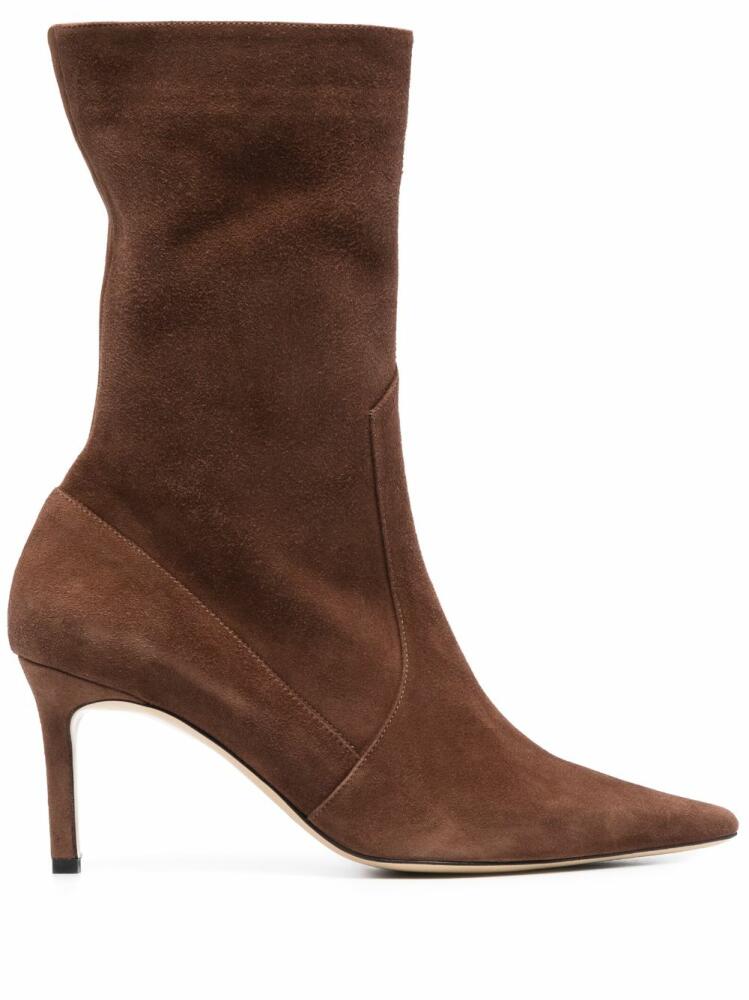 P.A.R.O.S.H. Stivale 80mm suede ankle boots - Brown Cover