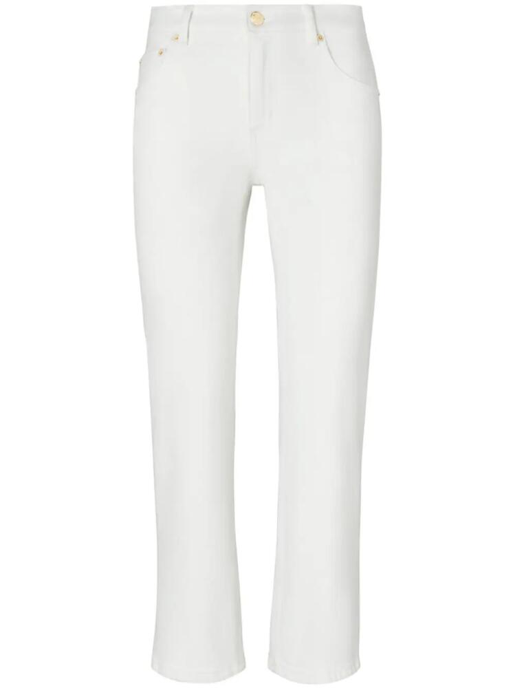 Tory Burch white flare denim jeans Cover