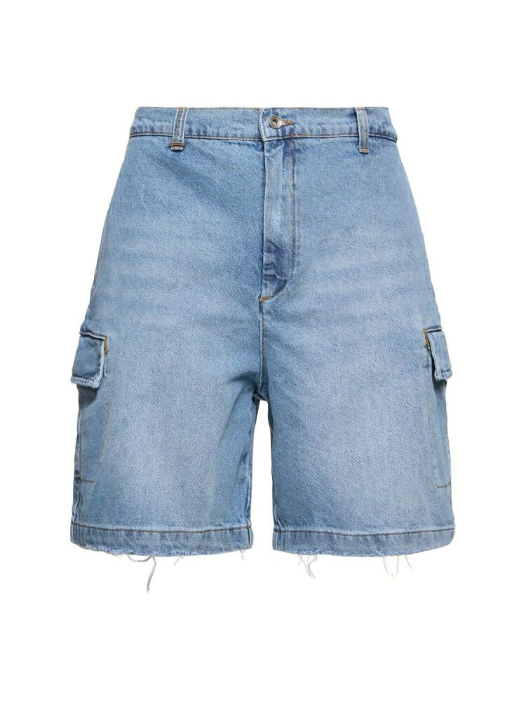 FLÂNEUR Light Denim Cargo Shorts Cover