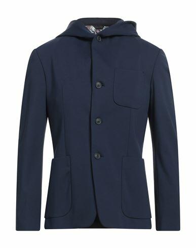 Ungaro Man Jacket Midnight blue Cotton, Polyamide, Elastane, Polyester Cover