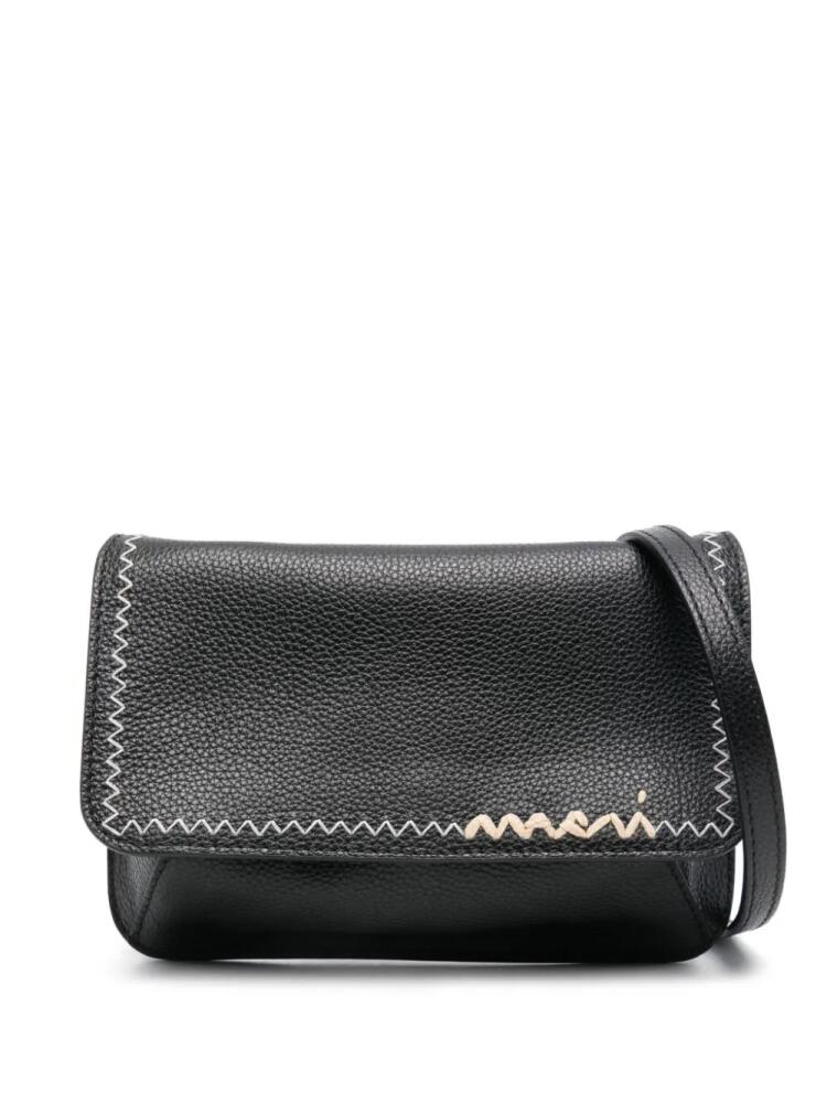 Marni logo-embroidered mini bag - Black Cover