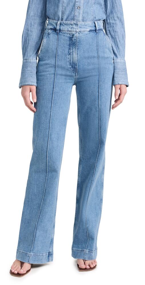 Another Tomorrow Denim Trousers Light Blue Wash Cover