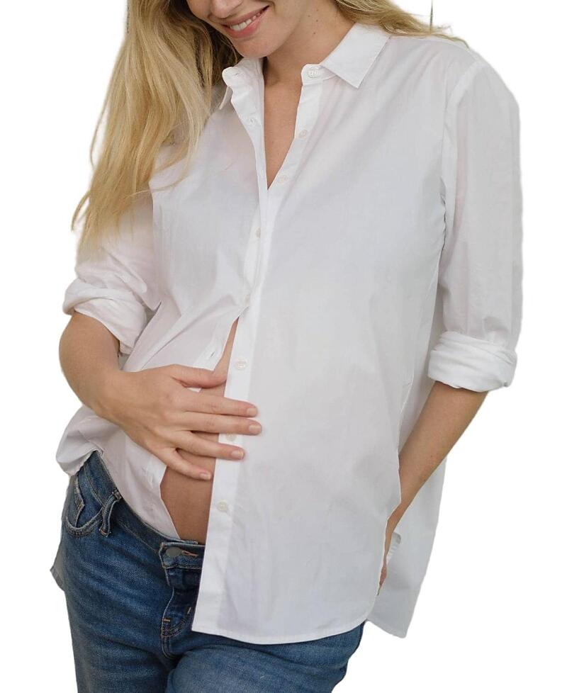 Hatch Collection Nursing Friendly Maternity Classic Buttondown Cover