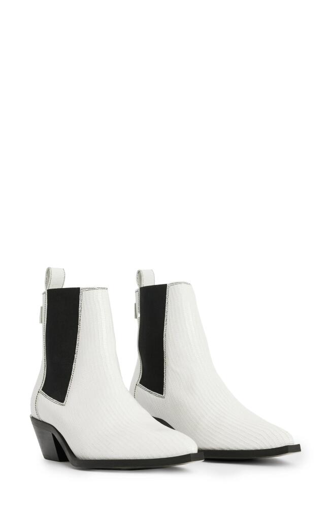 AllSaints Fox Chelsea Boot in White Cover