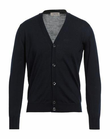 Tsd12 Man Cardigan Midnight blue Merino Wool, Acrylic Cover