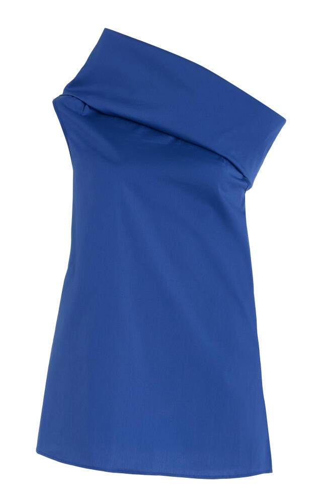 Sophie et Voila - Asymmetric Stretch-Cotton Top - Blue Cover