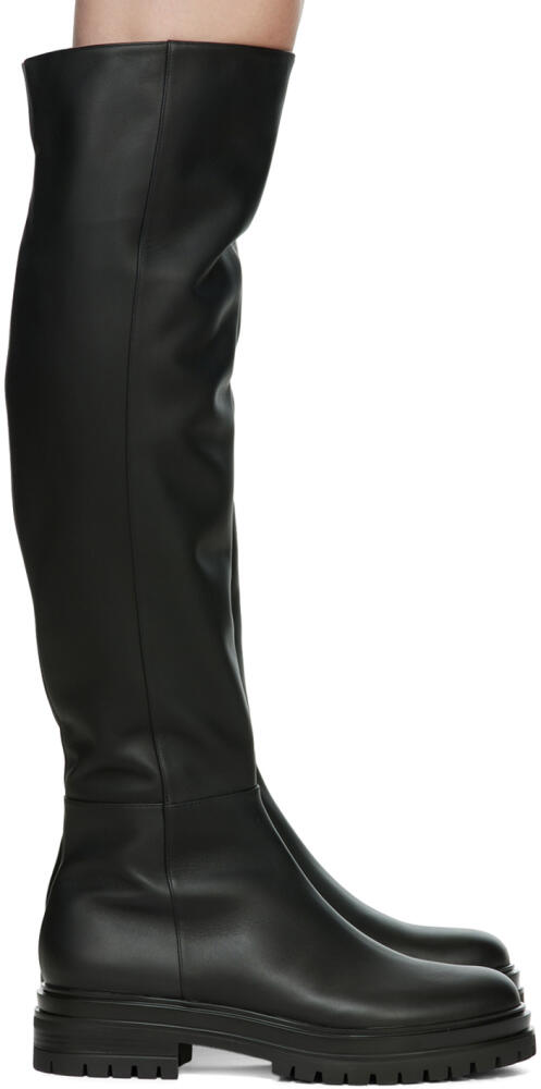 Gianvito Rossi Black Leather Quinn Tall Boots Cover