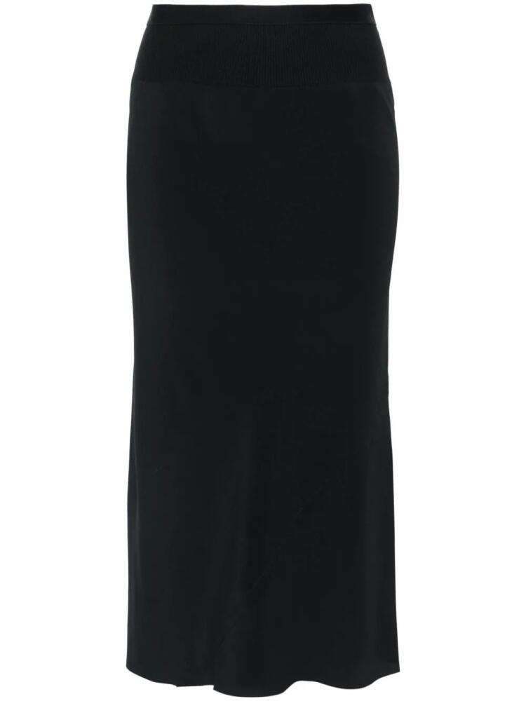 Rick Owens A-line bias midi skirt - Black Cover