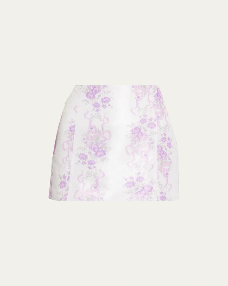 LoveShackFancy Charma Floral Mini Skirt Cover