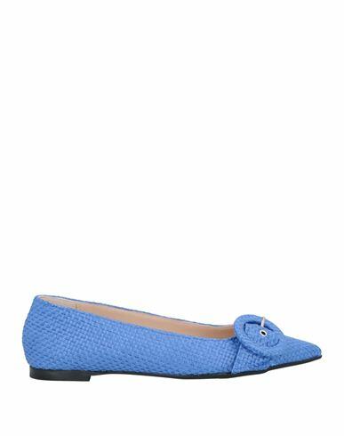 Giulia Neri Woman Ballet flats Azure Textile fibers Cover