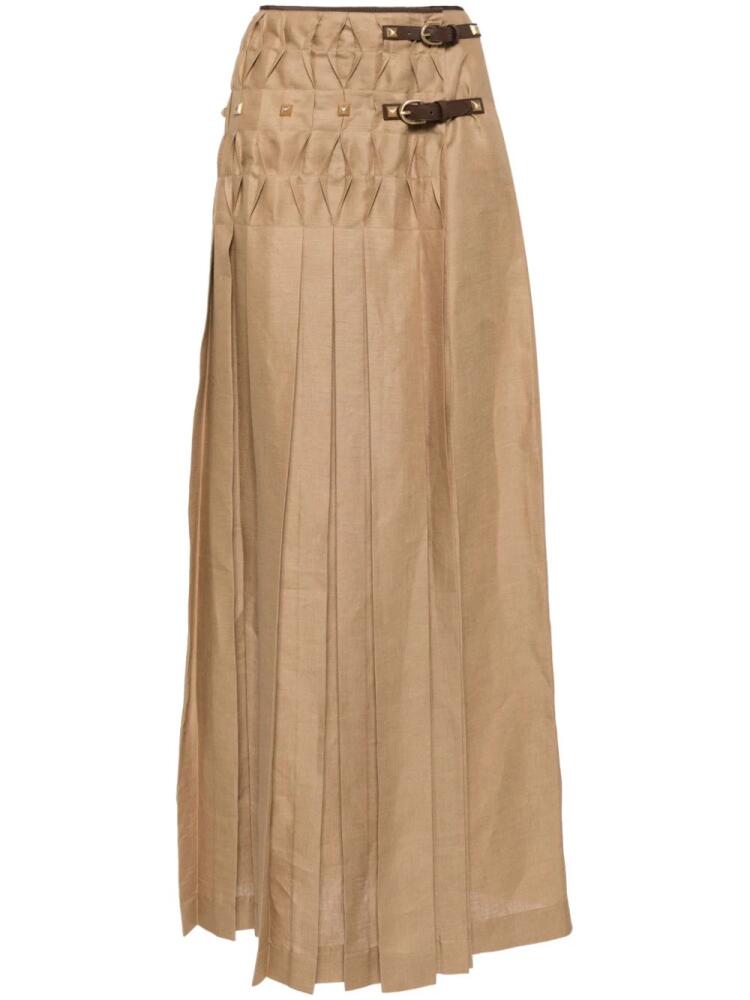 Alberta Ferretti gathered maxi skirt - Brown Cover