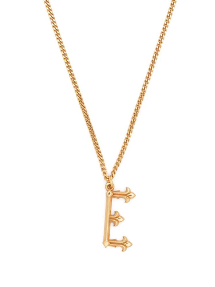 Emanuele Bicocchi E letter pendant necklace - Gold Cover