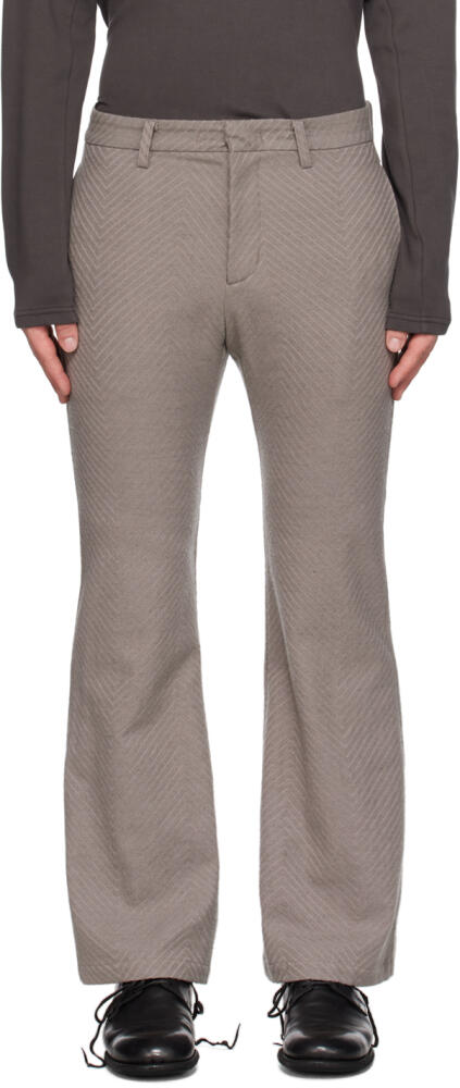 ATTACHMENT Gray Flared Trousers Cover