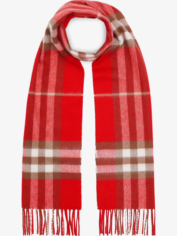 Burberry The classic check cashmere scarf - Red Cover