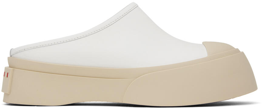 Marni White Leather Pablo Slippers Cover