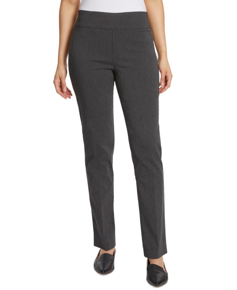 Gloria Vanderbilt Women's Tummy-Control Pull-On Slim Trousers, Regular, Short & Long - Heather Grey Cover