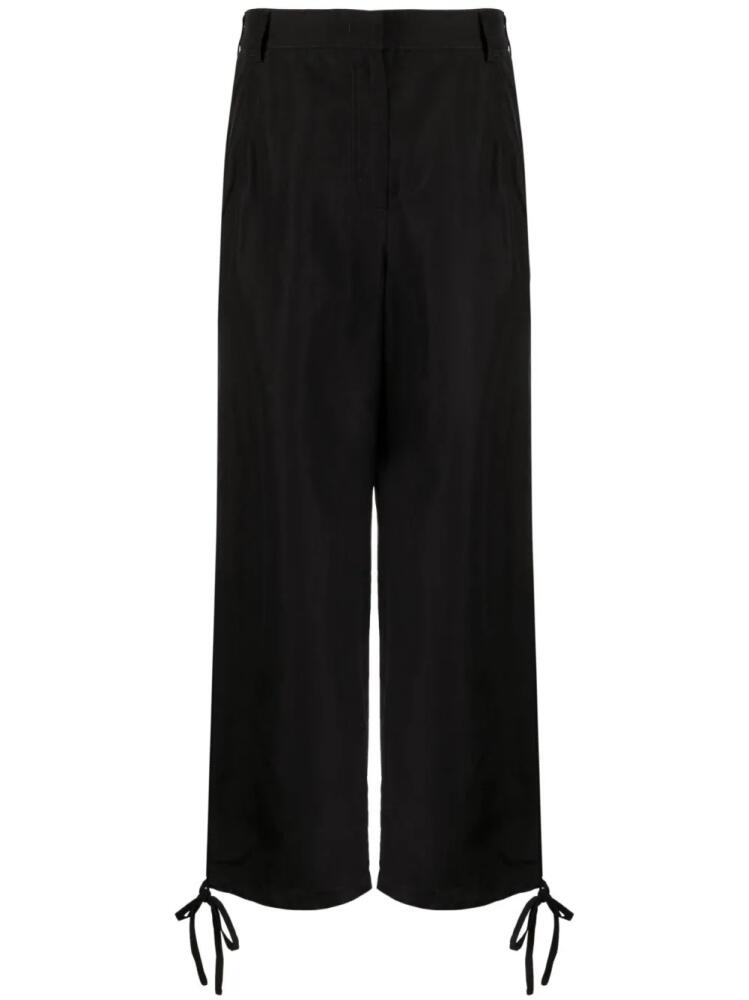 MSGM tie-cuff cropped trousers - Black Cover