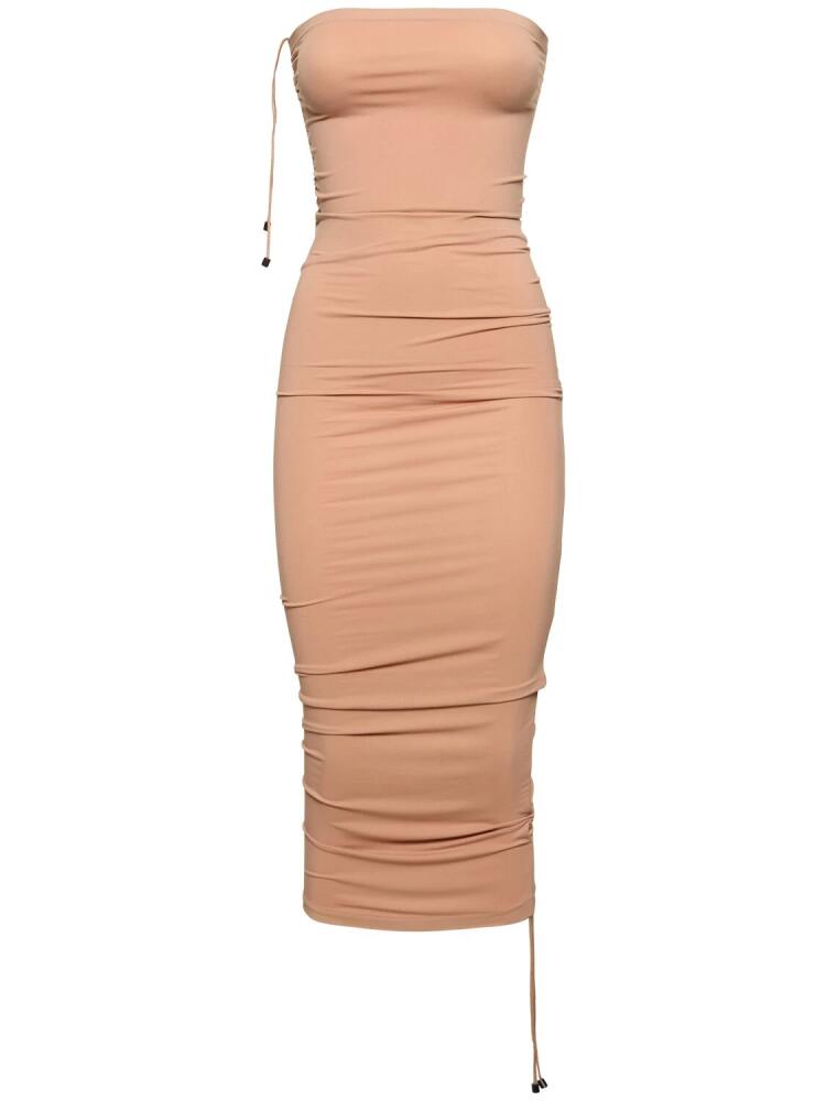 WOLFORD Fatal Draped Midi Dress Cover